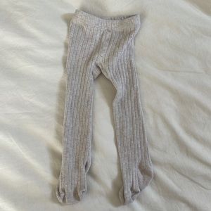 ZARA ribbed tights - 18-24 months - oatmeal color